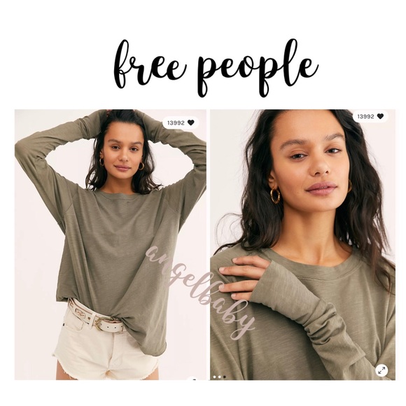 Free people Arden tee in Washed Army! - Picture 6 of 16